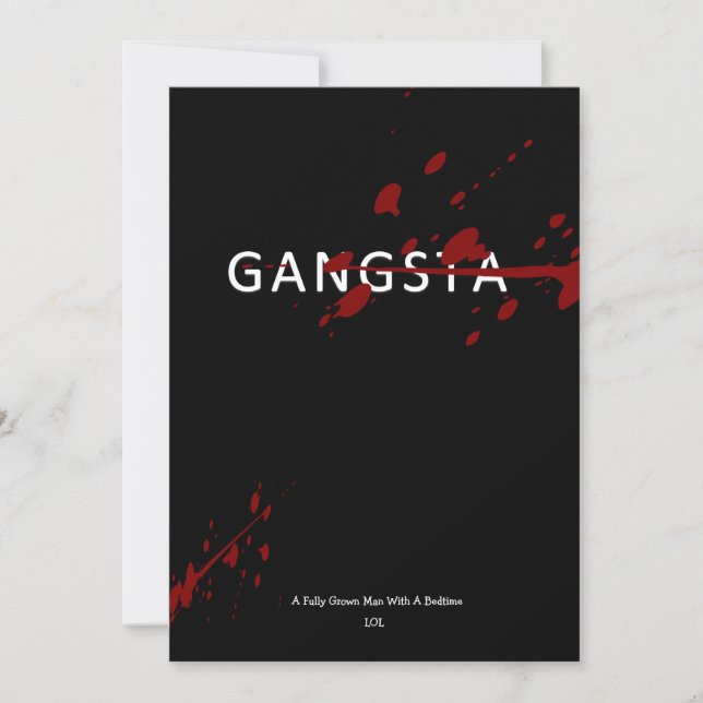 DE AGRADECIMIENTO TARJETA GANGSTA - JAILMATECARDS.CO.UK - DIVERSIÓN  (Anverso)