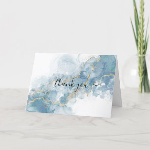 De Agradecimiento Tarjeta "Gracias" floral acuática moderna