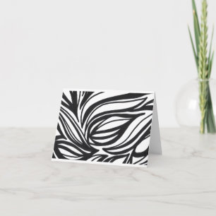 De Agradecimiento Tarjeta gráfica abstracta en blanco floral - blanc