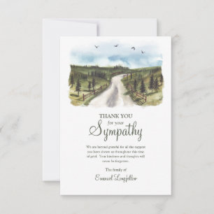 De Agradecimiento Tarjeta Grassy Road Sympathy