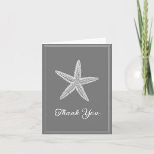 De Agradecimiento Tarjeta Gray Starfish