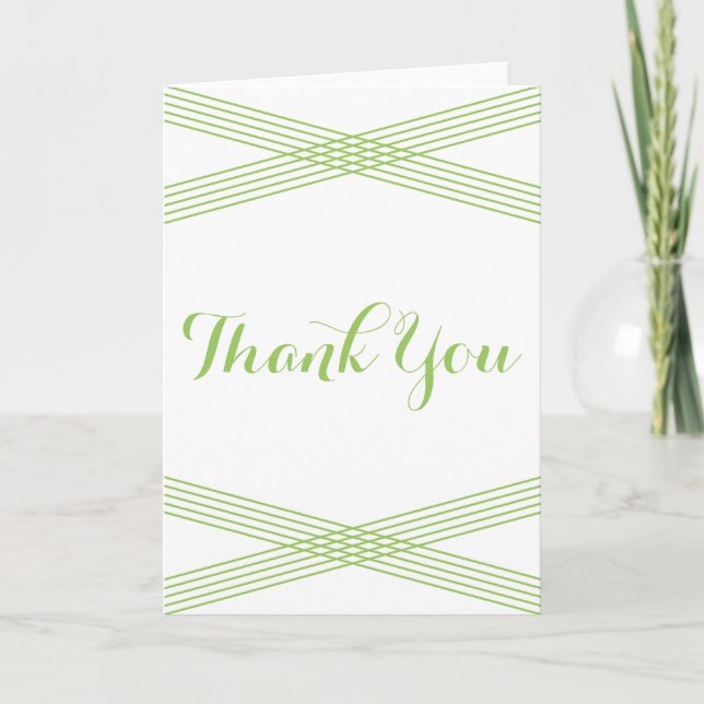 De Agradecimiento Tarjeta Green Modern Deco Gracias (Anverso)
