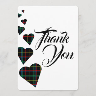 De Agradecimiento Tarjeta Green Tartan Gracias