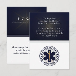 De Agradecimiento Tarjeta H.O.N.O.R. plana