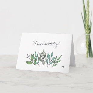 De Agradecimiento Tarjeta Happy Birday Flowers 6