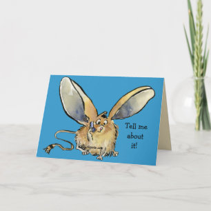 De Agradecimiento Tarjeta Jerboa larga y corta - Personalizada