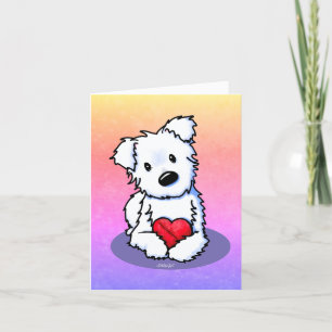 De Agradecimiento Tarjeta KiniArt Westie Mended Heart Sympathy Card