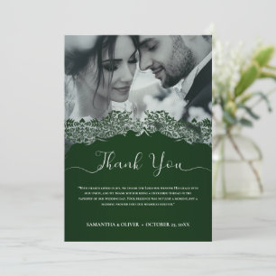 De Agradecimiento tarjeta legant Green Boda Gracias