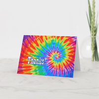 Tarjeta maravillosa del teñido anudado del espiral