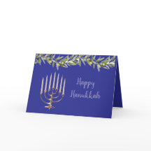 tarjeta menorah Hanukkah