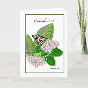 De Agradecimiento Tarjeta Milkweed & Monarch