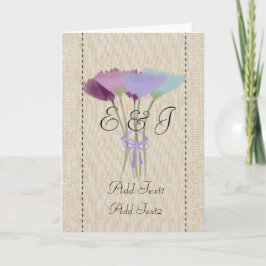 De Agradecimiento Tarjeta monogramada Cute Lilac Peony Bouquet