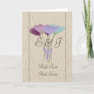 De Agradecimiento Tarjeta monogramada Cute Lilac Peony Bouquet