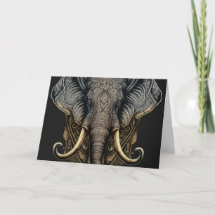 De Agradecimiento Tarjeta Mystical Watercolor Elephant