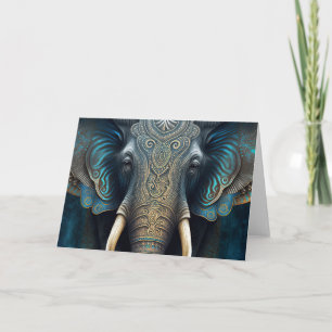De Agradecimiento Tarjeta Mystical Watercolor Elephant