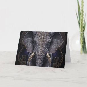 De Agradecimiento Tarjeta Mystical Watercolor Elephant