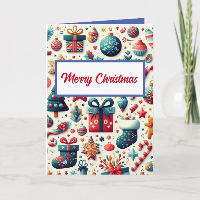 De Agradecimiento Tarjeta navideña Merry (Anverso)