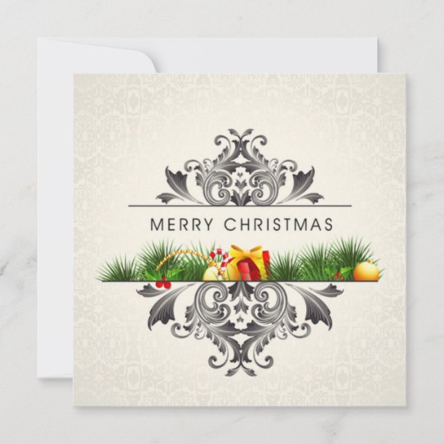 De Agradecimiento Tarjeta navideña Merry (Anverso)