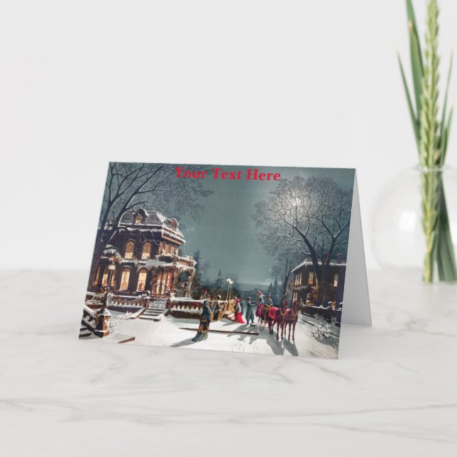 De Agradecimiento Tarjeta navideña vintage (Anverso)