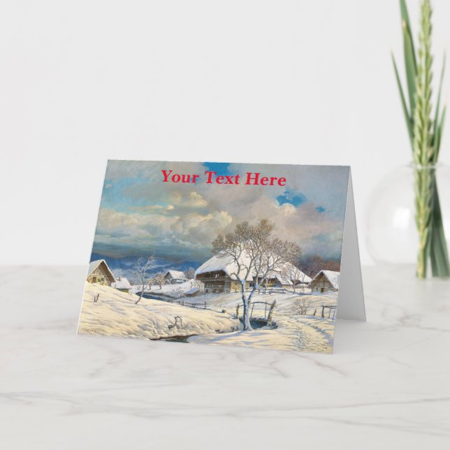 De Agradecimiento Tarjeta navideña vintage (Anverso)