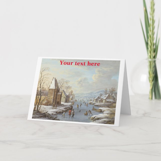 De Agradecimiento Tarjeta navideña vintage (Anverso)