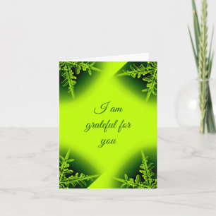 De Agradecimiento Tarjeta Neon Green Fern