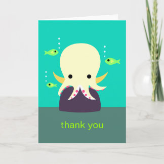 De Agradecimiento Tarjeta Octopus Gracias