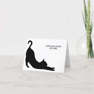 De Agradecimiento Tarjeta para gato negro personalizado