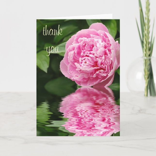 De Agradecimiento Tarjeta Peony Gracias (Anverso)