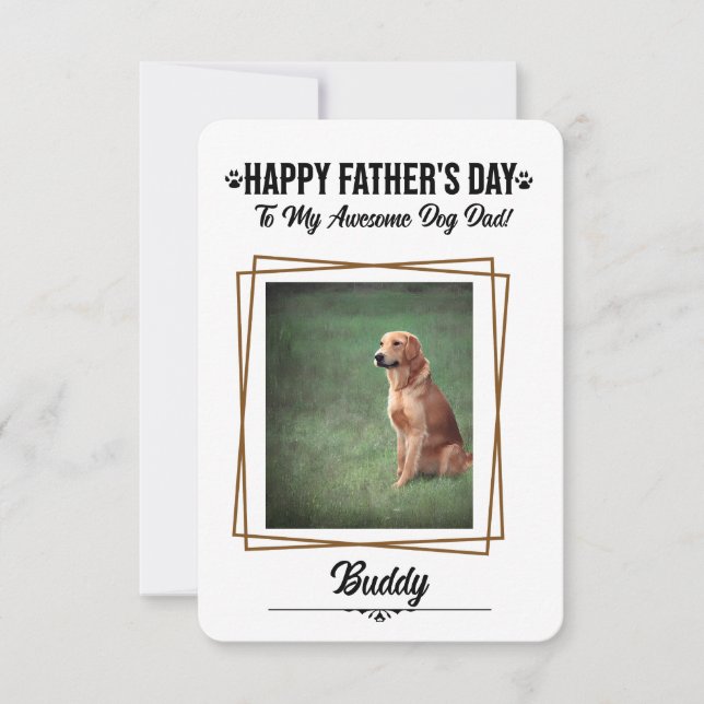 De Agradecimiento Tarjeta personalizada del día del padre del perro (Anverso)