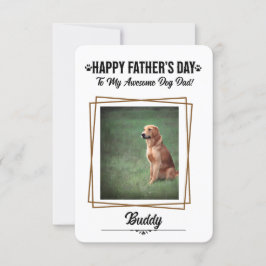 De Agradecimiento Tarjeta personalizada del día del padre del perro
