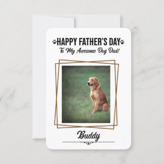 De Agradecimiento Tarjeta personalizada del día del padre del perro