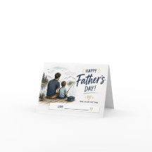 Tarjeta personalizada del Día del Padre para pesca