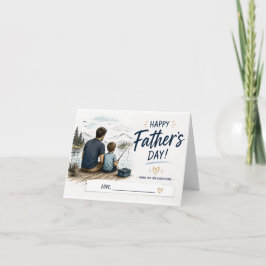 De Agradecimiento Tarjeta personalizada del Día del Padre para pesca
