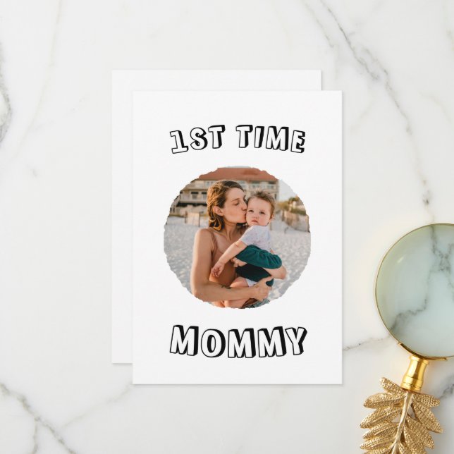 De Agradecimiento Tarjeta personalizada para mamá primeriza (Anverso/Reverso In Situ)
