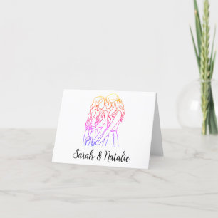 De Agradecimiento Tarjeta Personalizada para Pareja Queer