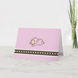 De Agradecimiento Tarjeta Pink and Brown Baby Cutietoots