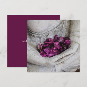 DE AGRADECIMIENTO TARJETA PLANA : BUDDHA + BLOSSOMS