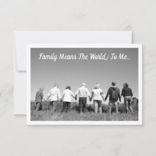 De Agradecimiento Tarjeta plana en blanco - Familia Significa Para M