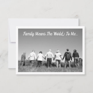 De Agradecimiento Tarjeta plana en blanco - Familia Significa Para M