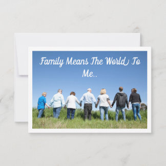 De Agradecimiento Tarjeta plana - Familia Significa El Mundo Para Mí