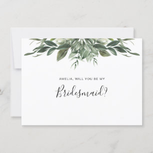 De Agradecimiento Tarjeta plana Foliage Leaf Bridesmaid