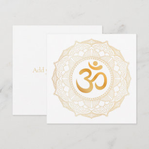 De Agradecimiento Tarjeta plana: GOLD MANDALA & OHM