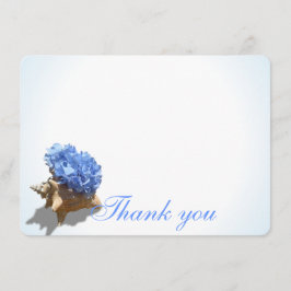 De Agradecimiento Tarjeta plana Hydrangea en el mar Gracias