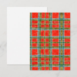 De Agradecimiento Tarjeta plana MAC BAIN TARTAN 3.5x5