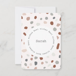 De Agradecimiento Tarjeta plana personalizada - Terrazzo moderno