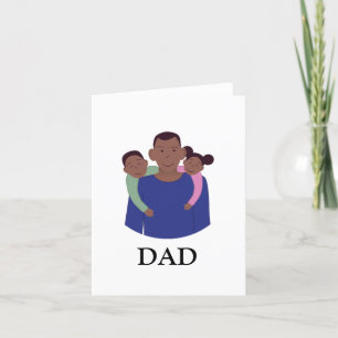 De Agradecimiento Tarjeta plegada del Día del Padre Africano