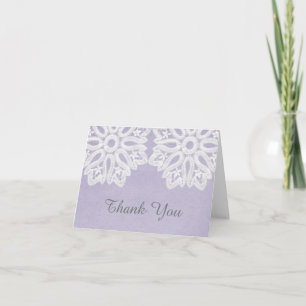 De Agradecimiento Tarjeta Purple Elegant Lace