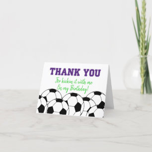 De Agradecimiento Tarjeta Purple Soccer Gracias