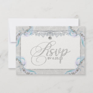 De Agradecimiento Tarjeta RSVP para Starfish & Diamonds
